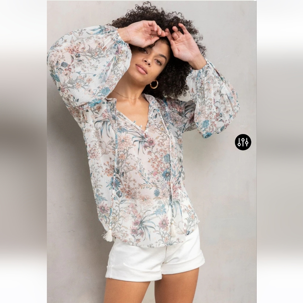 Ina Sheer Floral Top